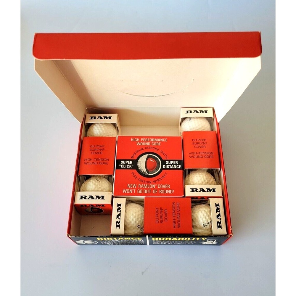 Vintage 1960s Ram Super D Golf Balls 3 Sleeves Unused Made in USA Doug Sanders